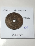 New Guinea 1936 Penny Extra Fine