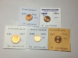 Mozambique 10 Centavos (2) 1960 Bu, 1961 Unc, 1957 50 Centavos Bu, 1973 20 Centavos Au