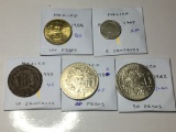 Mexico 1907 5 Centavos Extra Fine (stain), 1935 10 Centavos Very Fine (nicks), 1988 100 Pesos Bu