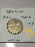 Germany 1950 F 1 Mark Extra Fine