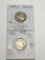 (2) Buffalo Nickels 1918 P Very Fine, 1938 D Au Full Horn Nice Details