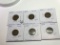 (6) Indian Head Cent 1890, 1891, 1897, 1898, 1899, 1900