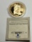 American Mint 40mm Round Gold Plated Gold Eagle With Certificate Of Authenticity