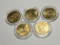 (5) Gold Plated Statehood Quarters Encapsulated