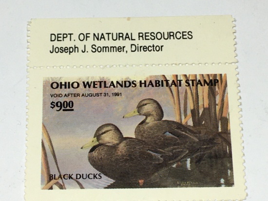 Ohio 1990/1991 Unused Wetlands Stamp