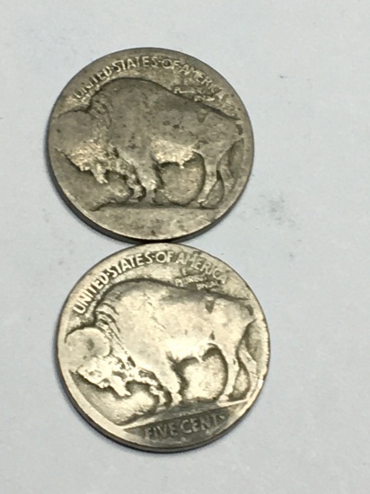 (2) Buffalo Nickels 1915 P & S