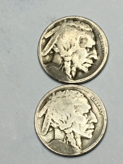 (2) Buffalo Nickels 1919 D & 1920 D