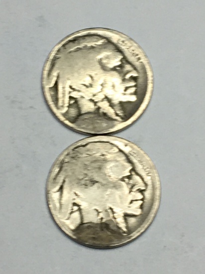 (2) Buffalo Nickels 1926 P & D