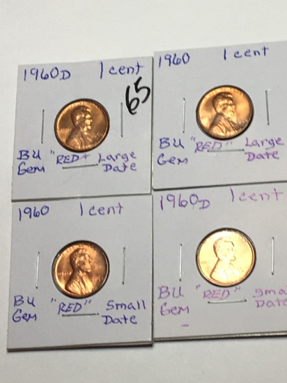 1960 P & D, Large & Small Date Lincoln Memorial Cent