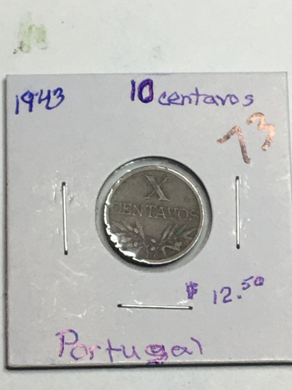 1943 Portugal 10 Centavos