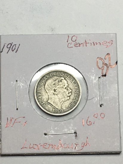 1901 Luxembourgh 10 Centimes
