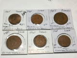 British Carribean Territories, Eastern Group 1 Cent 1961 Ef, (3) 1965 1 Cent Ef, Au Red, +