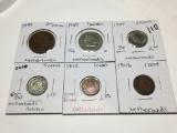 Netherlands 1972 1 Cent Unc Toned 1906 1 Cent 1955 25 Cent Bu Gem 1968 1 Gulden Au 1994 20 Kroner