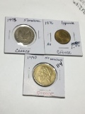 Greece 1976 1 Apaxmh Au, 1973 5 Drachma, 1990 50 Drachma