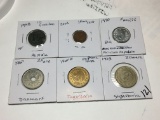 Jugoslavia 1973 2 Dinara, 1965-81 20 Para Haph, Danmark 25 Ore, Ceksoslovenska 1970 5 Haleru