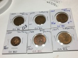 Great Britian Half Penny 1967 & 1966( Ef Red),1964, 1957, 1944 Extra Fine, 145 1 Farthing Ef Red