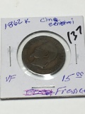 France 1862 K Cinq Centesimi Very Fine