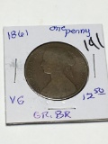 Great Britian 1861 1 Penny Very Good