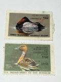 1986-1987 Ohio Wetland Waterfowl Stamp & U.S. Department Of Interior Stamp