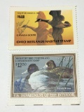 1989-1990 Ohio Wetland Waterfowl Stamp & U.S. Department Of Interior Stamp