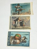 (3) Migratory Bird Waterfowl Stamps 1979/1980, 1980/1981, 1990/1991