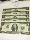 (5) Series 2017 A $2.00 Bills