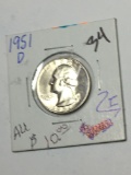 1951 D Quarter 90% Silver