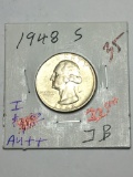 1948 S Quarter 90% Silver