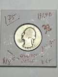 1934 D Quarter 90% Silver