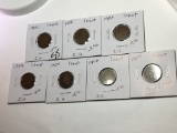 (7) Indian Head Cent 1900, 1902, 1903, 1904, 1905, 1906, 1907