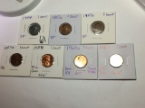 (7) Lincoln Cent Steel, Wheat & Memorial Collection