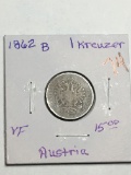 1862 B Austria 1 Kreuzer