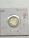 1901 Luxembourgh 10 Centimes