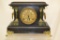 Antique Sessions Marble Black Mantle Clock