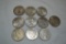 Coins. 10 Peace Silver Dollars.