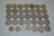 Coins. 31 Washington Quarters & 4 <1964 Dimes.