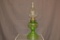 Green Depression Glass Oil Lamp.