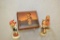 Three Hummel Figurines & Music Jewelry Box.