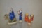 Four Christmas Figurines including Goebel.