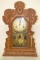 Antique Ingraham Gila Oak Calender Kitchen Clock.