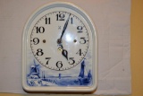 Germany 8 Day Porcelain Wall Clock.
