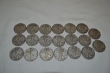 Coins. 20 Walking Liberty Half Dollars.