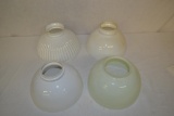 Four Oil Lamp Shades.