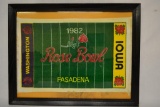 Framed University of Iowa 1982 Rose Bowl Towel