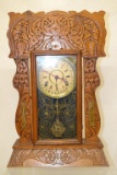 Antique Gilbert Oak Calendar Clock No. 3208.