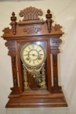 Antique Ansonia T&S Oak Kitchen Clock