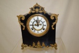 Antique Waterbury Cast Iron Mantle Clock