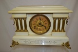 Antique Seth Thomas White Adamantine Mantle Clock