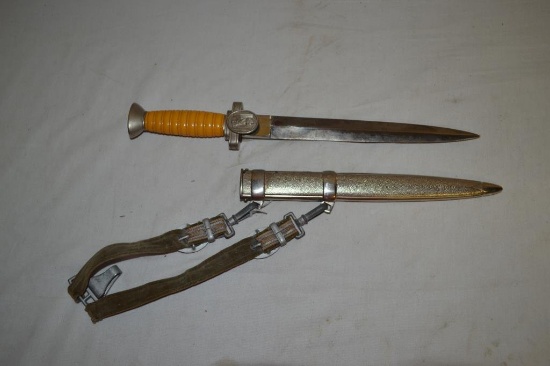 WWII German Nazi Red Cross Leader Dagger