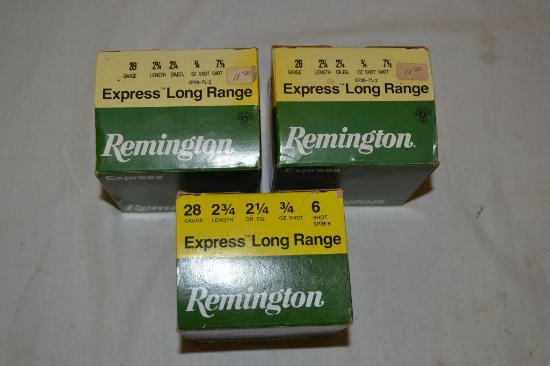 Ammo. 28 ga 3 Full Boxes 75 Rounds